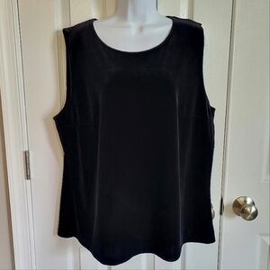 Vintage Giorgio Sant Angelo black velvet sleeveless plus top 70s‎ or 80s size 2X
